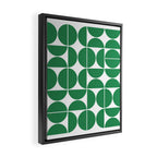 Mid Century Modern Geometric 04 Green Framed Canvas Print Gallery Image 2