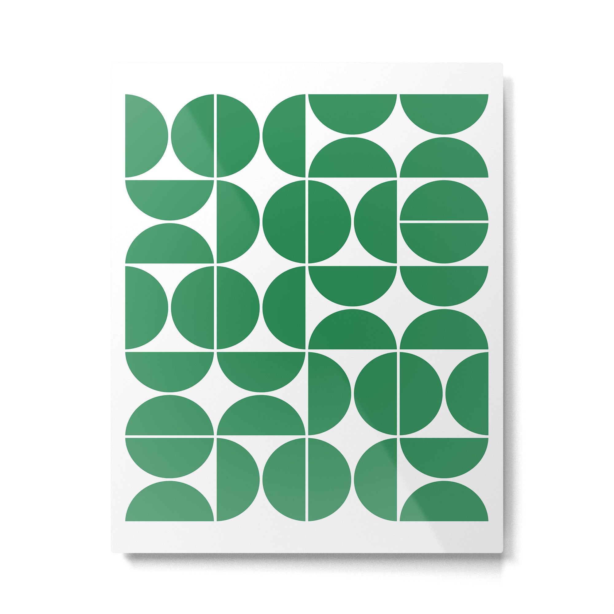 Mid Century Modern Geometric 04 Green Metal Print Gallery Image 4
