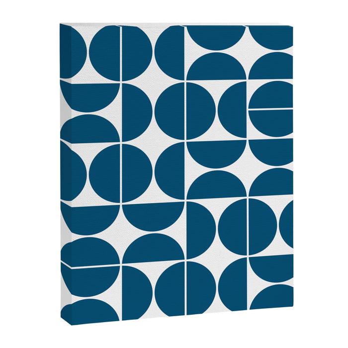 Mid Century Modern Geometric 04 Blue Canvas Print Gallery Image 1