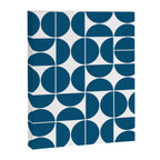 Mid Century Modern Geometric 04 Blue Canvas Print Gallery Image 6