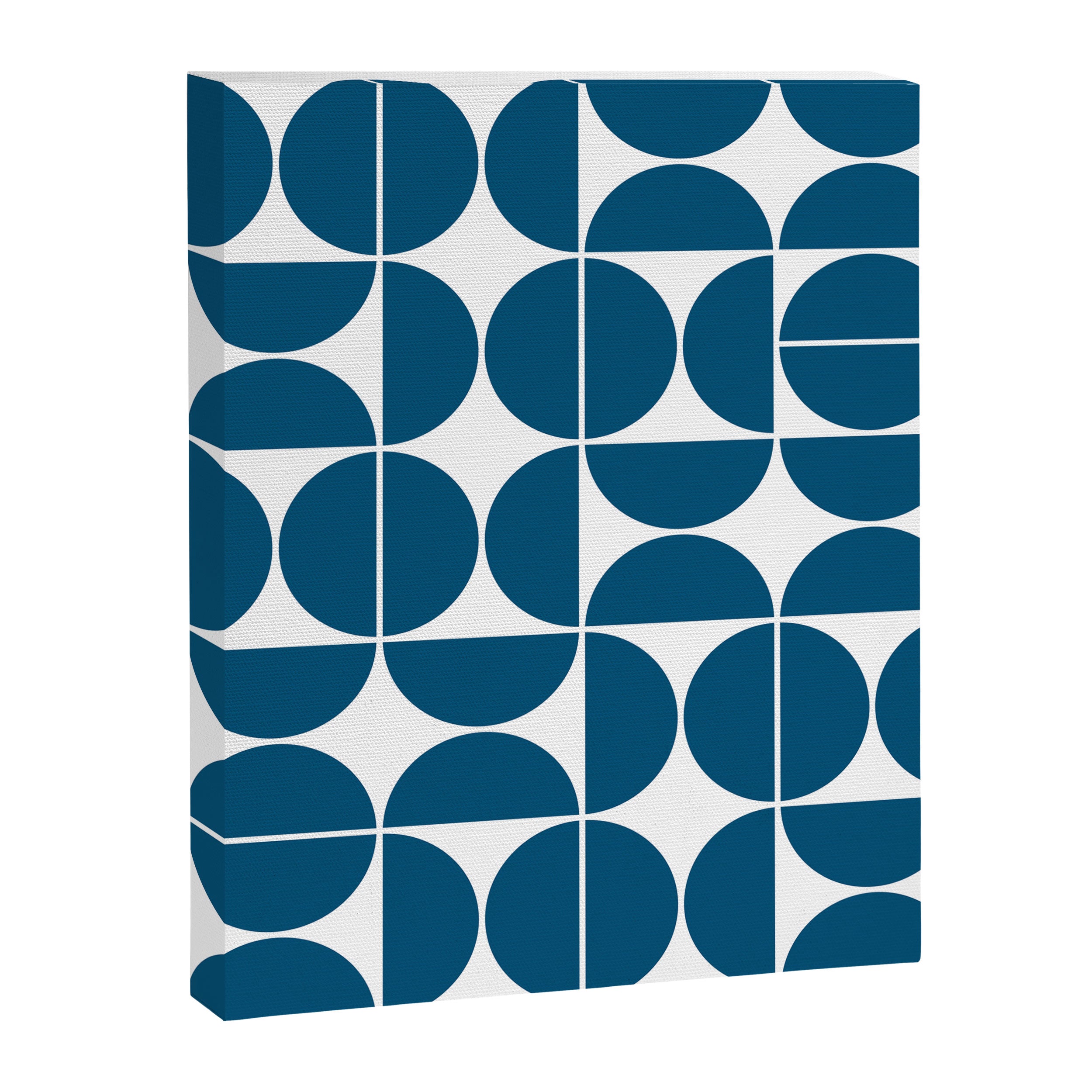 Mid Century Modern Geometric 04 Blue Canvas Print Gallery Image 6
