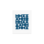 Mid Century Modern Geometric 04 Blue Art Print Gallery Image 1
