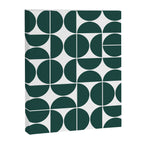Mid Century Modern Geometric 04 Dark Green Canvas Print Gallery Image 6
