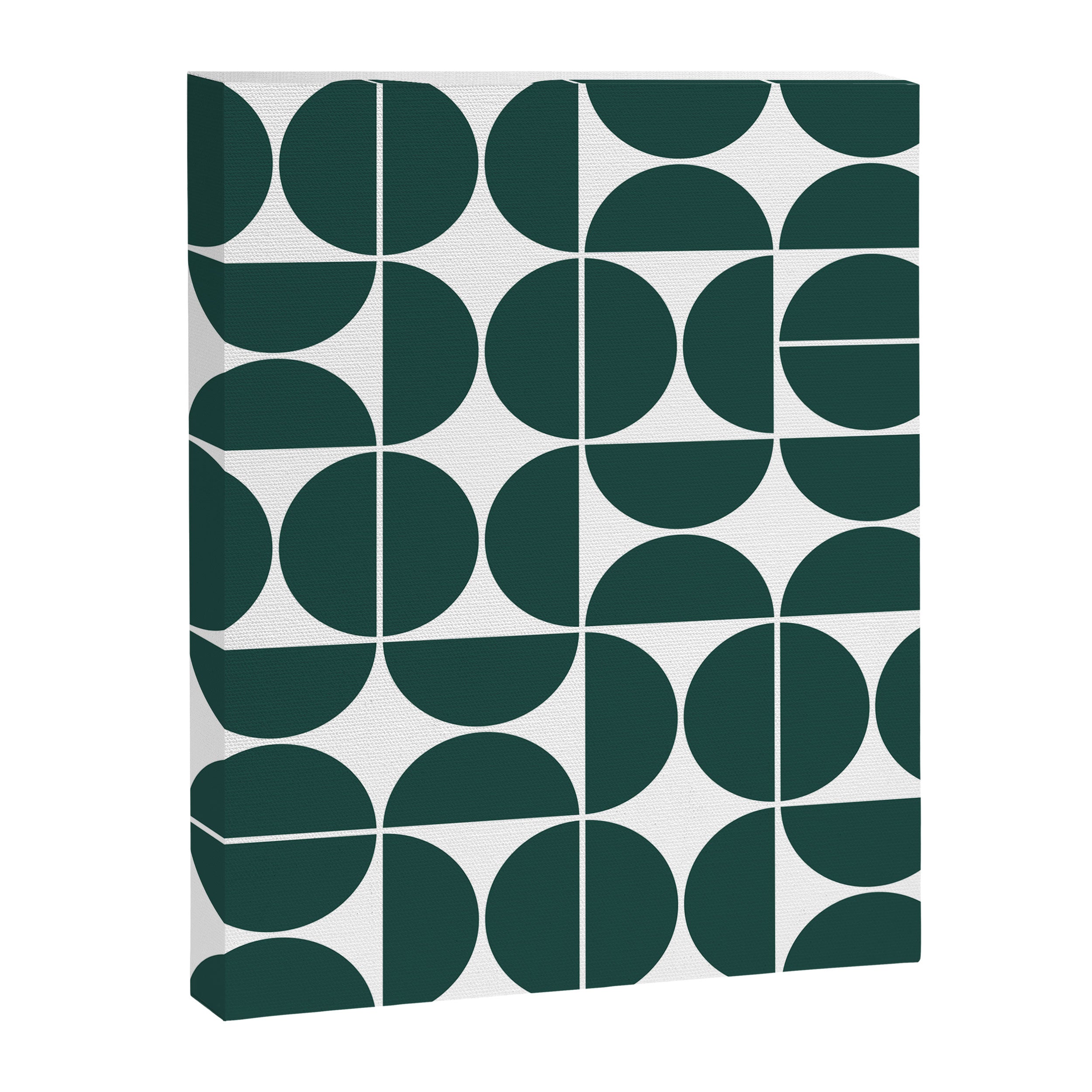 Mid Century Modern Geometric 04 Dark Green Canvas Print Gallery Image 6