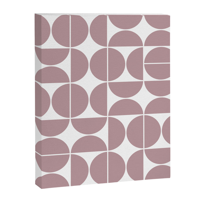 Mid Century Modern Geometric 04 Dusty Pink Canvas Print Gallery Image 1
