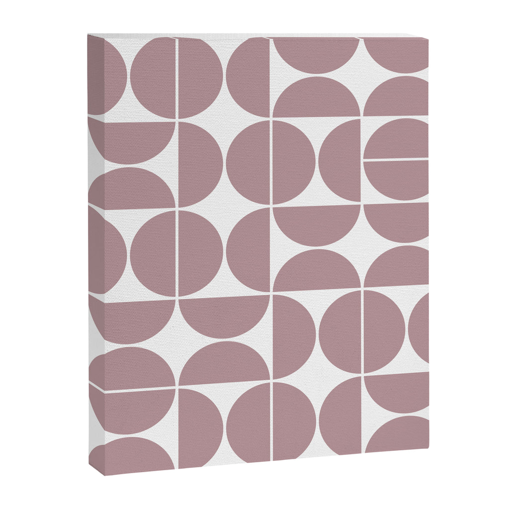Mid Century Modern Geometric 04 Dusty Pink Canvas Print Gallery Image 6