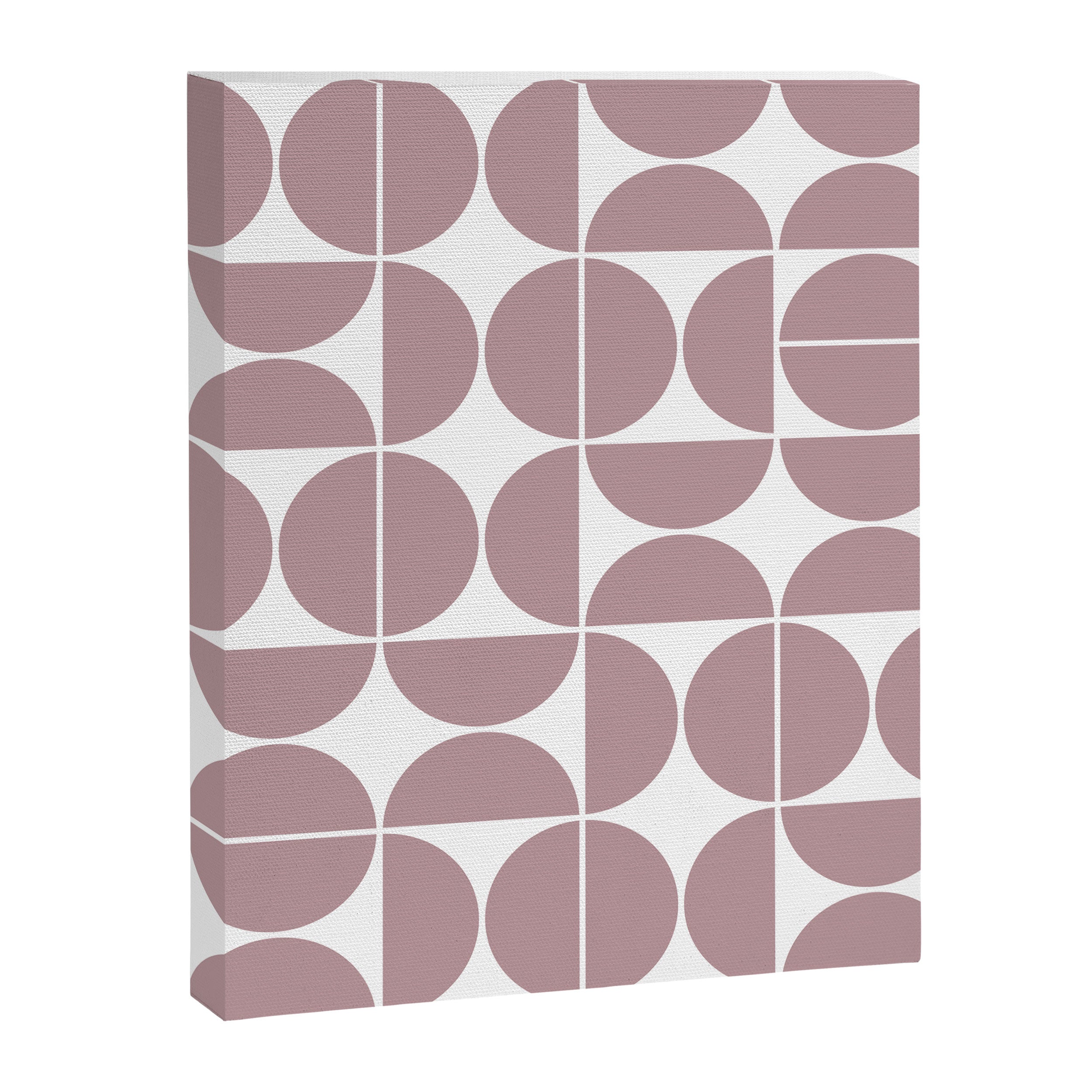 Mid Century Modern Geometric 04 Dusty Pink Canvas Print Gallery Image 6