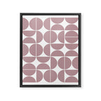 Mid Century Modern Geometric 04 Dusty Pink Framed Canvas Print Gallery Image 6