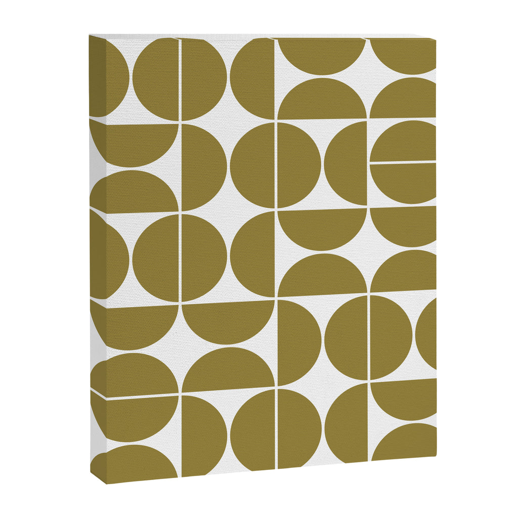 Mid Century Modern Geometric 04 Flat Gold Canvas Print Gallery Image 6