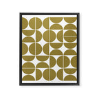 Mid Century Modern Geometric 04 Flat Gold Framed Canvas Print Gallery Image 6