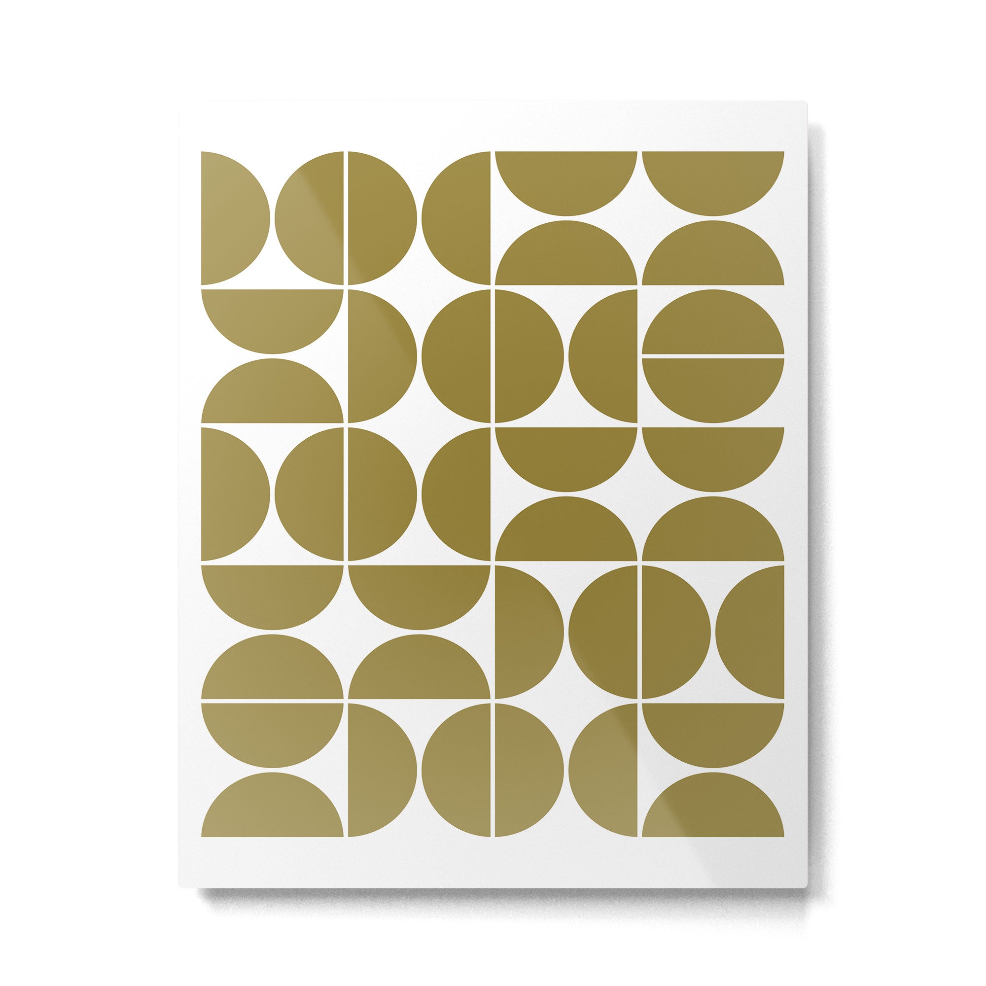 Mid Century Modern Geometric 04 Flat Gold Metal Print Gallery Image 4