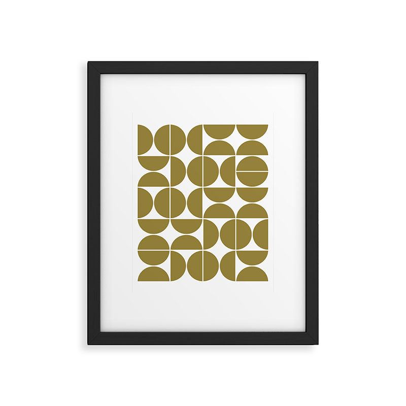 Mid Century Modern Geometric 04 Flat Gold Framed Art Print Gallery Image 5