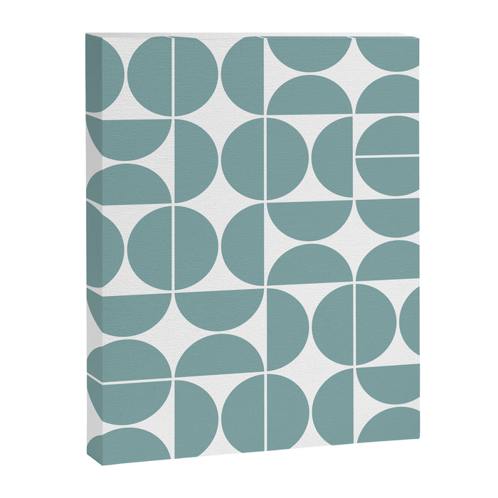 Mid Century Modern Geometric 04 Glass Blue Canvas Print Gallery Image 1