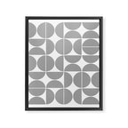 Mid Century Modern Geometric 04 Grey Framed Canvas Print Gallery Image 6