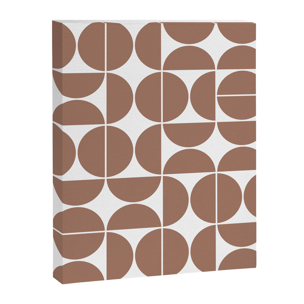 Mid Century Modern Geometric 04 Mocha Mousse Canvas Print Gallery Image 6