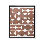Mid Century Modern Geometric 04 Mocha Mousse Framed Canvas Print Gallery Image 6