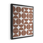 Mid Century Modern Geometric 04 Mocha Mousse Framed Canvas Print Gallery Image 2