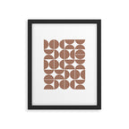 Mid Century Modern Geometric 04 Mocha Mousse Framed Art Print Gallery Image 5