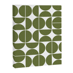 Mid Century Modern Geometric 04 Olive Green Canvas Print Gallery Image 6