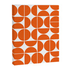 Mid Century Modern Geometric 04 Orange Canvas Print Gallery Image 3