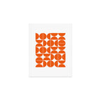 Mid Century Modern Geometric 04 Orange Art Print Gallery Image 1