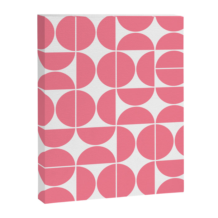 Mid Century Modern Geometric 04 Pink Canvas Print Gallery Image 1