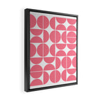 Mid Century Modern Geometric 04 Pink Framed Canvas Print Gallery Image 2