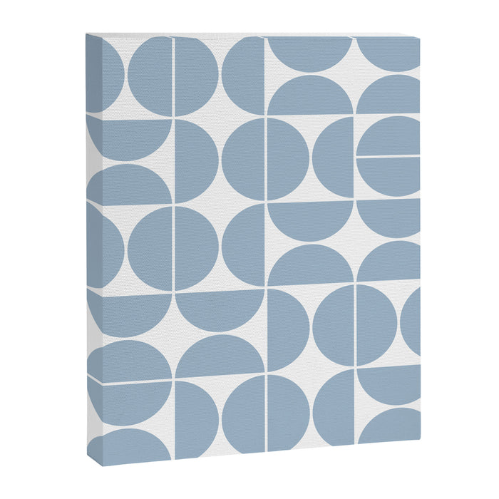 Mid Century Modern Geometric 04 Soft Blue Canvas Print Gallery Image 1