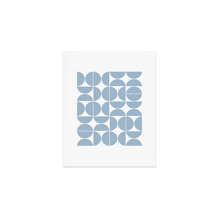 Mid Century Modern Geometric 04 Soft Blue Art Print Gallery Image 1