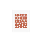 Mid Century Modern Geometric 04 Terracotta Art Print Gallery Image 1