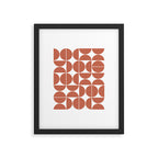 Mid Century Modern Geometric 04 Terracotta Framed Art Print Gallery Image 5