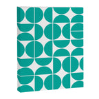 Mid Century Modern Geometric 04 Turquoise Canvas Print Gallery Image 6