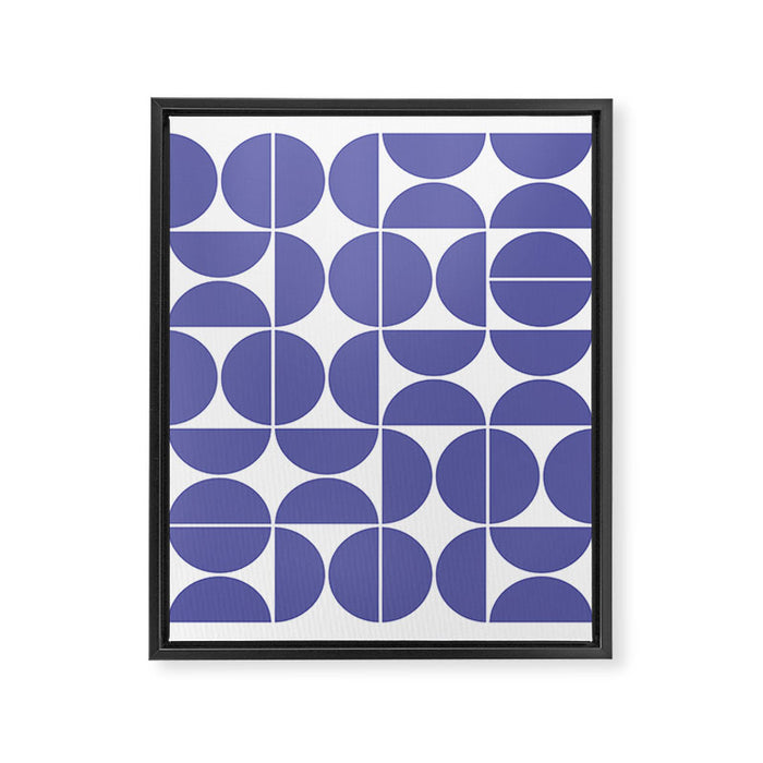 Mid Century Modern Geometric 04 Very Peri Framed Canvas Print Gallery Image 1