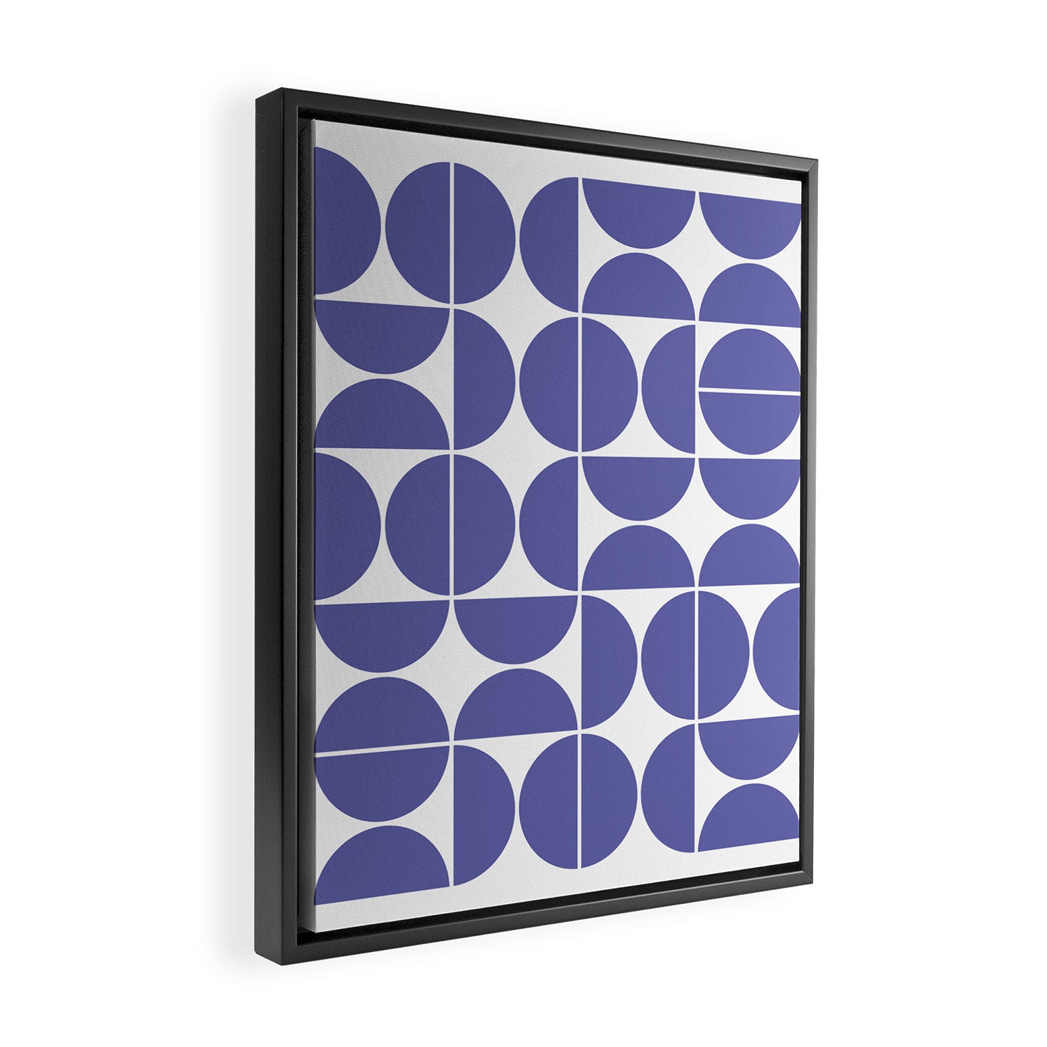 Mid Century Modern Geometric 04 Very Peri Framed Canvas Print Gallery Image 2