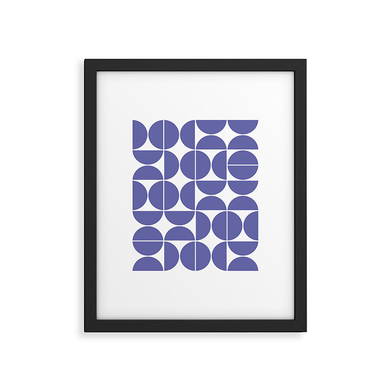Mid Century Modern Geometric 04 Very Peri Framed Art Print Gallery Image 5