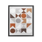 Mid Century Modern Geometric 16 Framed Canvas Print Gallery Image 6