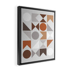 Mid Century Modern Geometric 16 Framed Canvas Print Gallery Image 2
