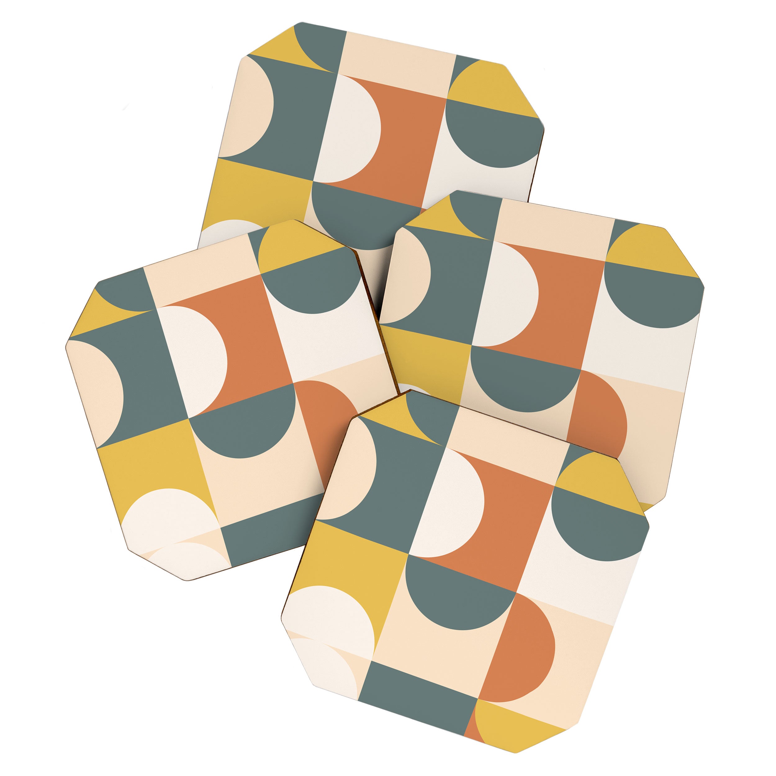Mid Century Modern Geometric 23 Coaster Gallery Image 1