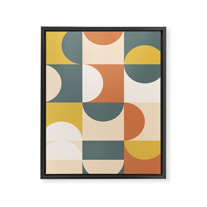 Mid Century Modern Geometric 23 Framed Canvas Print Gallery Image 1