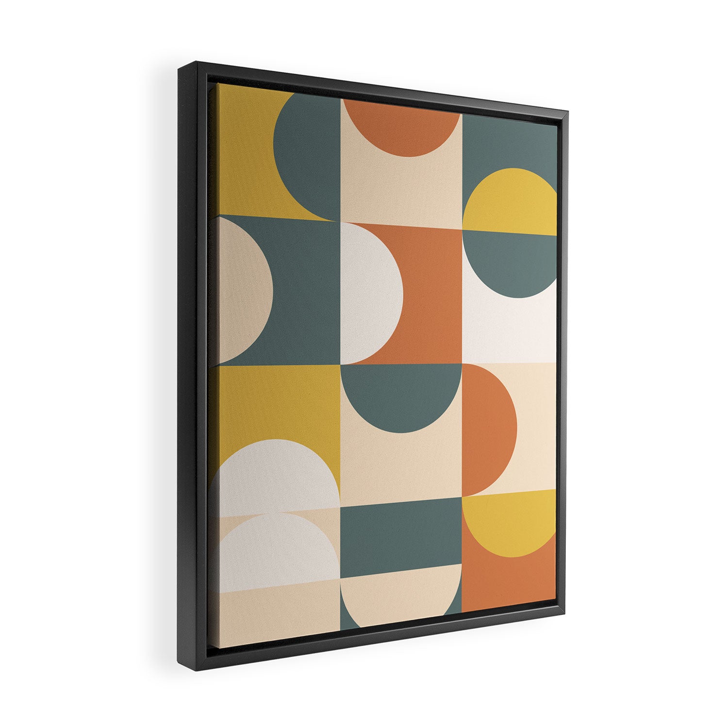 Mid Century Modern Geometric 23 Framed Canvas Print Gallery Image 2