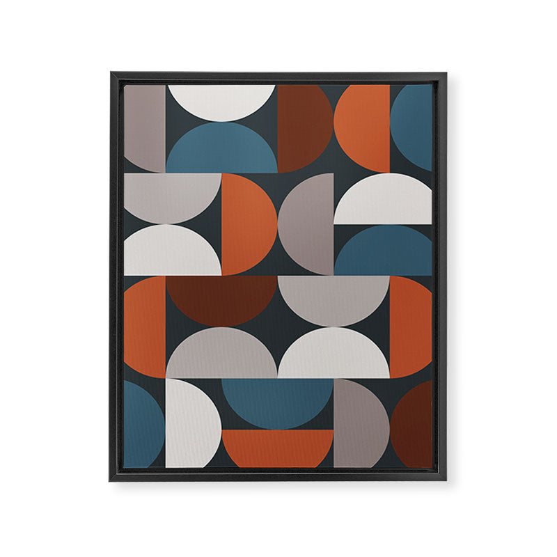 Mid Century Modern Geometric 24 Framed Canvas Print Gallery Image 6