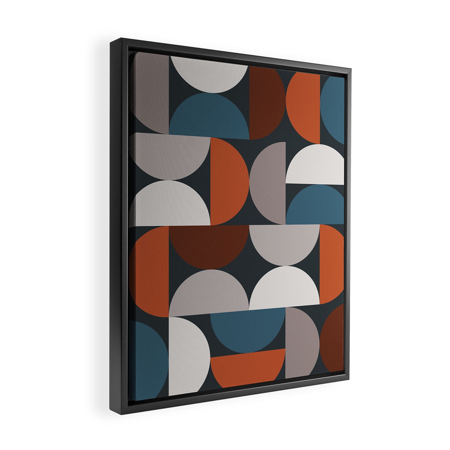 Mid Century Modern Geometric 24 Framed Canvas Print Gallery Image 2