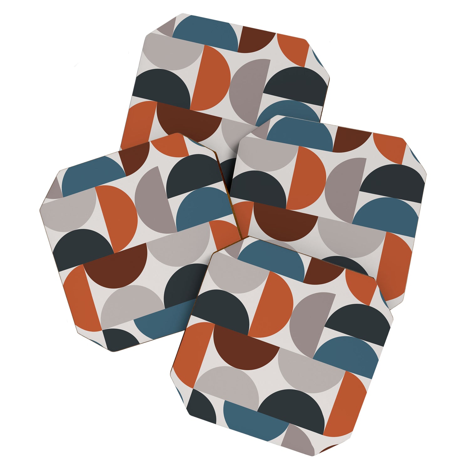 Mid Century Modern Geometric 25 Coaster Gallery Image 1