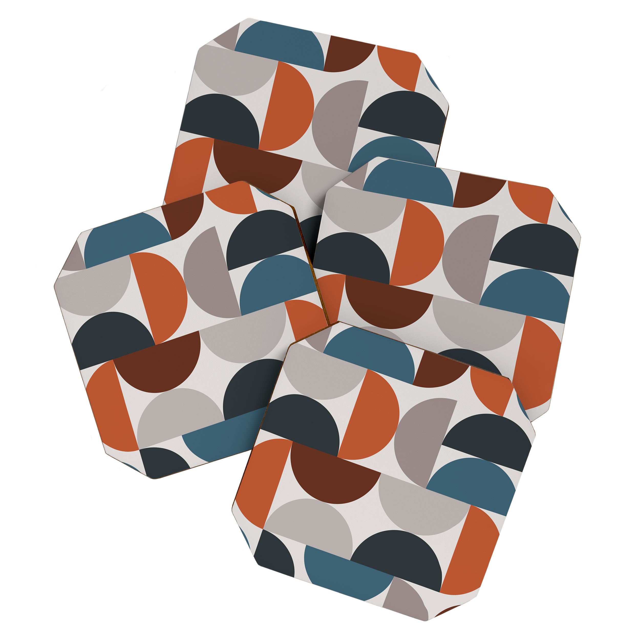 Mid Century Modern Geometric 25 Coaster Gallery Image 1
