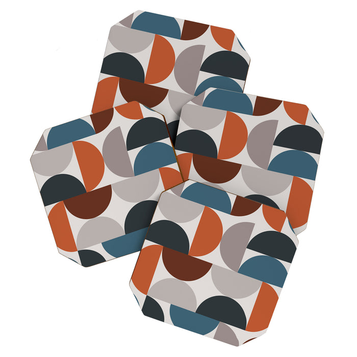 Mid Century Modern Geometric 25 Coaster Gallery Image 1