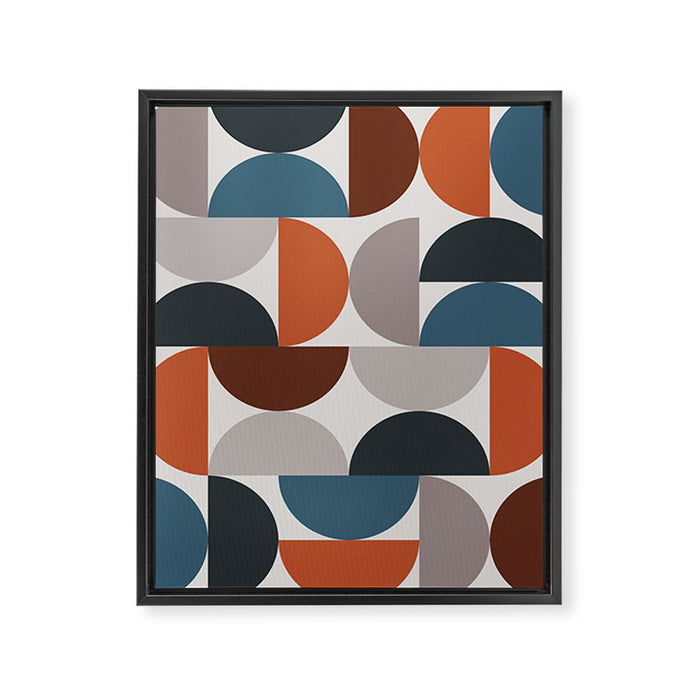 Mid Century Modern Geometric 25 Framed Canvas Print Gallery Image 1