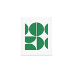 Mid Century Modern Green Square Art Print Gallery Image 1