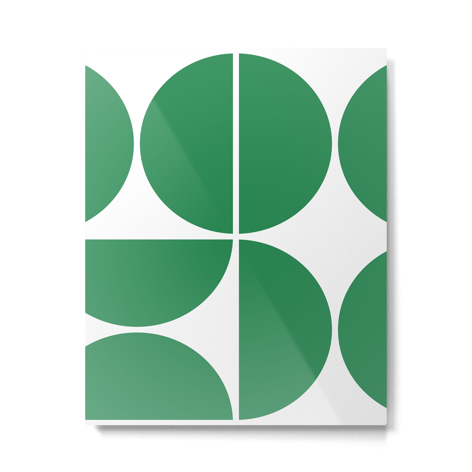 Mid Century Modern Green Square Metal Print Gallery Image 6