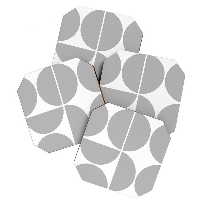 Mid Century Modern Grey Square Coaster Gallery Image 1