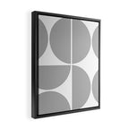 Mid Century Modern Grey Square Framed Canvas Print Gallery Image 2
